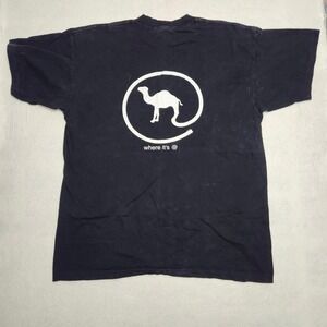 Vintage Camel Cigarettes Promo Black T-shirt Adult XL "Where It's At @ 90s